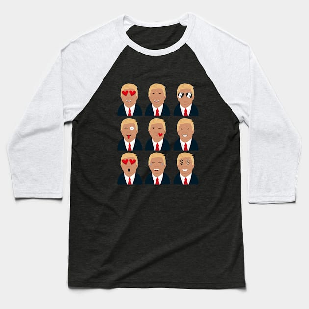 Trumoji-Trump emoji-president election Baseball T-Shirt by MaryMas